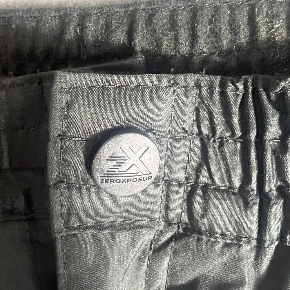 ZEROXPOSUR Boys L 14/16 Black Snow Ski Pants Insulated Water Resistant Outerwear